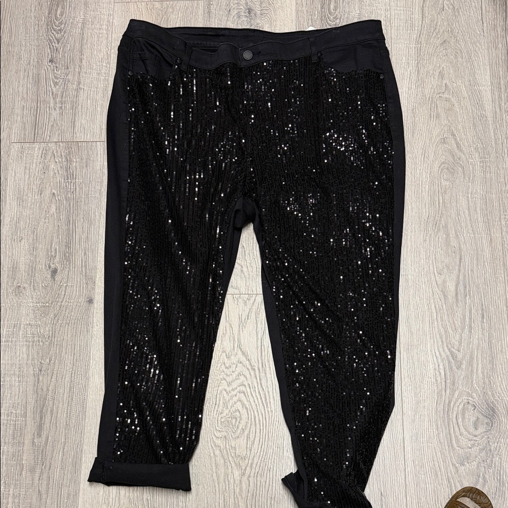 Black Sequin Pants